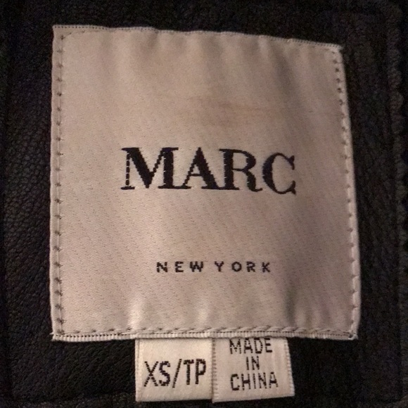 Andrew Marc black leather jacket, size xs - Picture 4 of 4